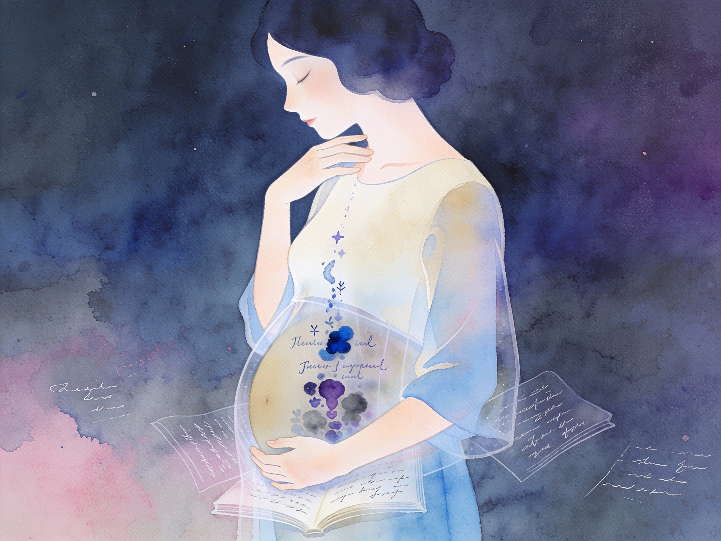 Femme introspective illustrant les émotions refoulées imprimées dans le ventre