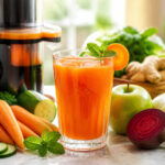 Jus de legumes frais et colore
